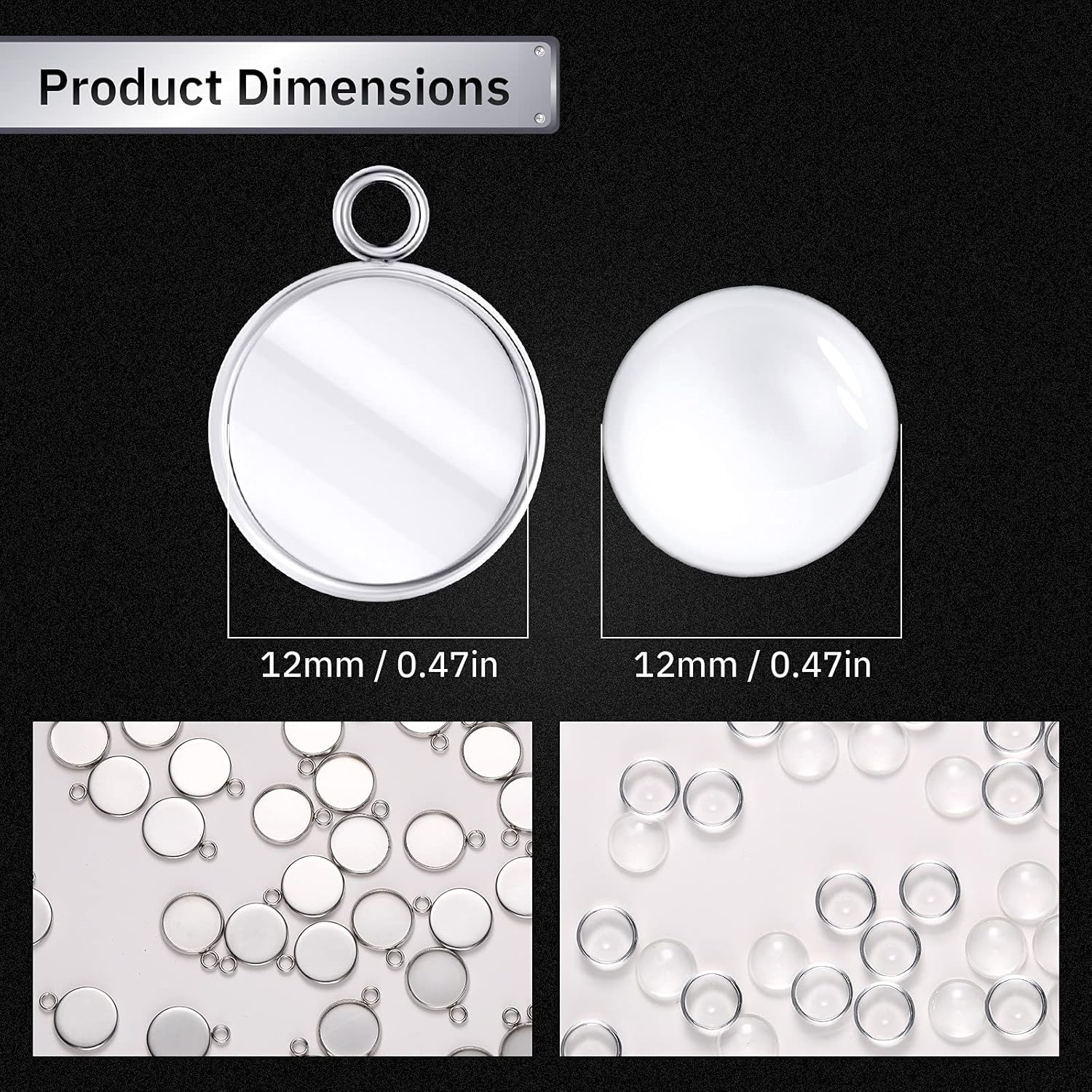 20 Pieces Stainless Steel Roun - Resin Crafts Diy 评论和价格