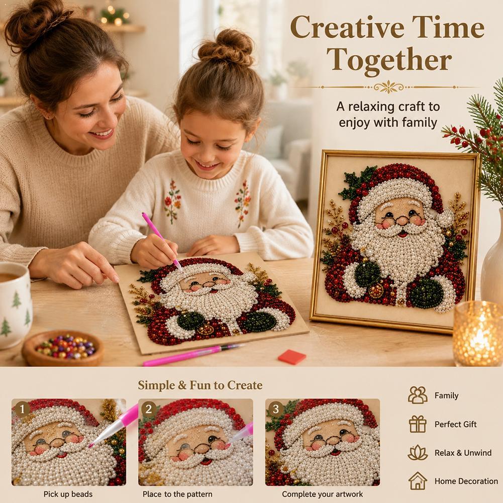 Christmas Santa Claus Pearl Ar - Resin Craft Kit 评论和价格