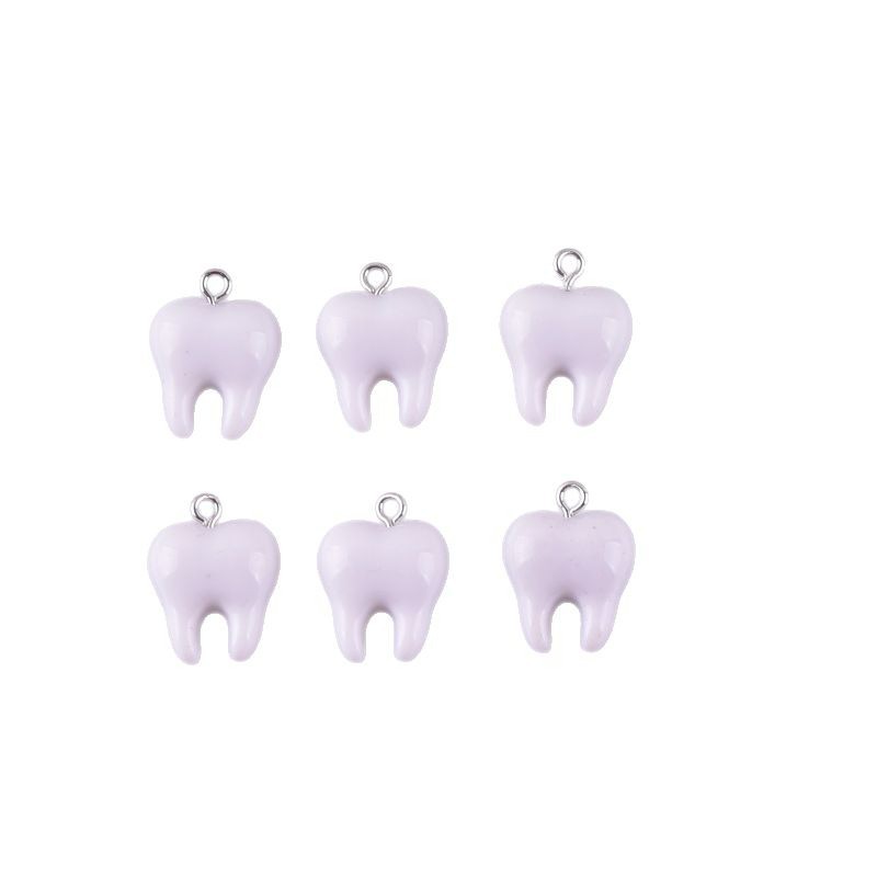 10pcs Cute White Teeth Resin P - Resin Craft Projects 评论和价格