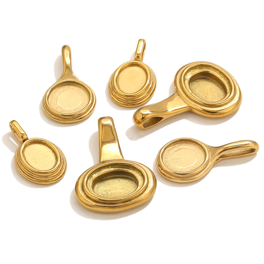 5pcs Stainless Steel Round Ova - Resin Crafts Diy 评论和价格