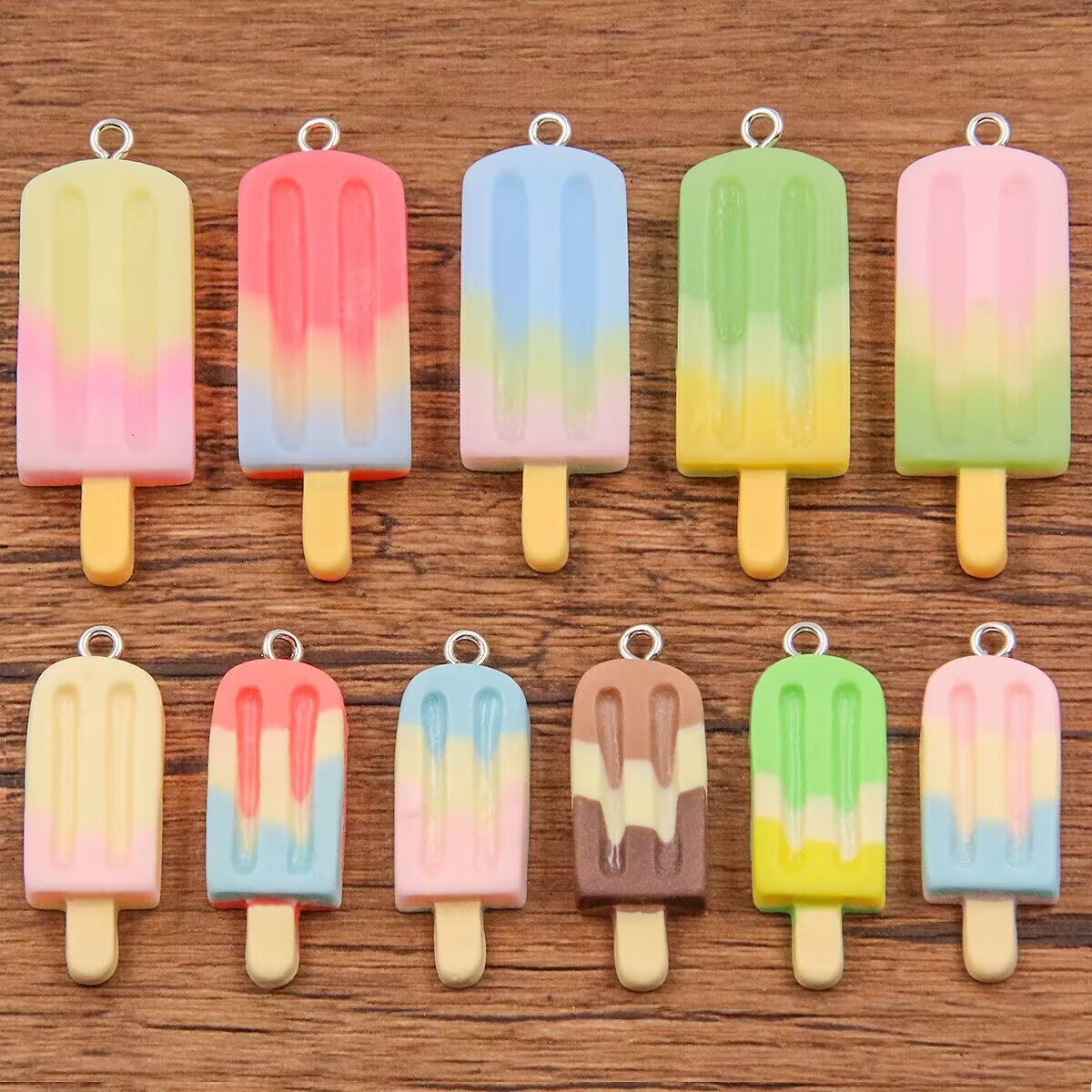 6Pcs Gradient Ice Pop Resin Ch - Resin Crafts Diy 评论和价格