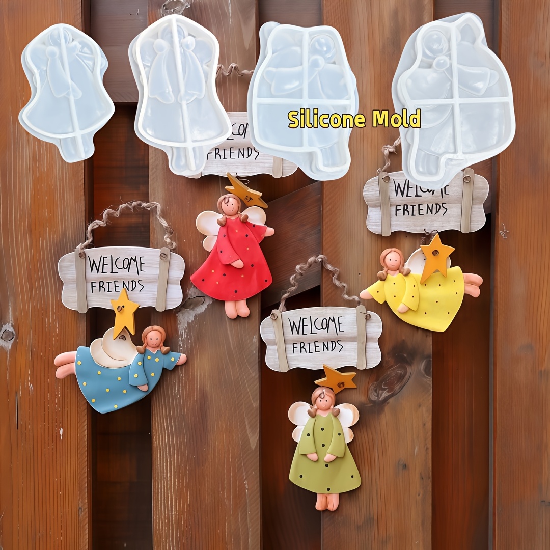 4pcs Angel Pendant Mold, Resin - Resin Craft Ideas 评论和价格