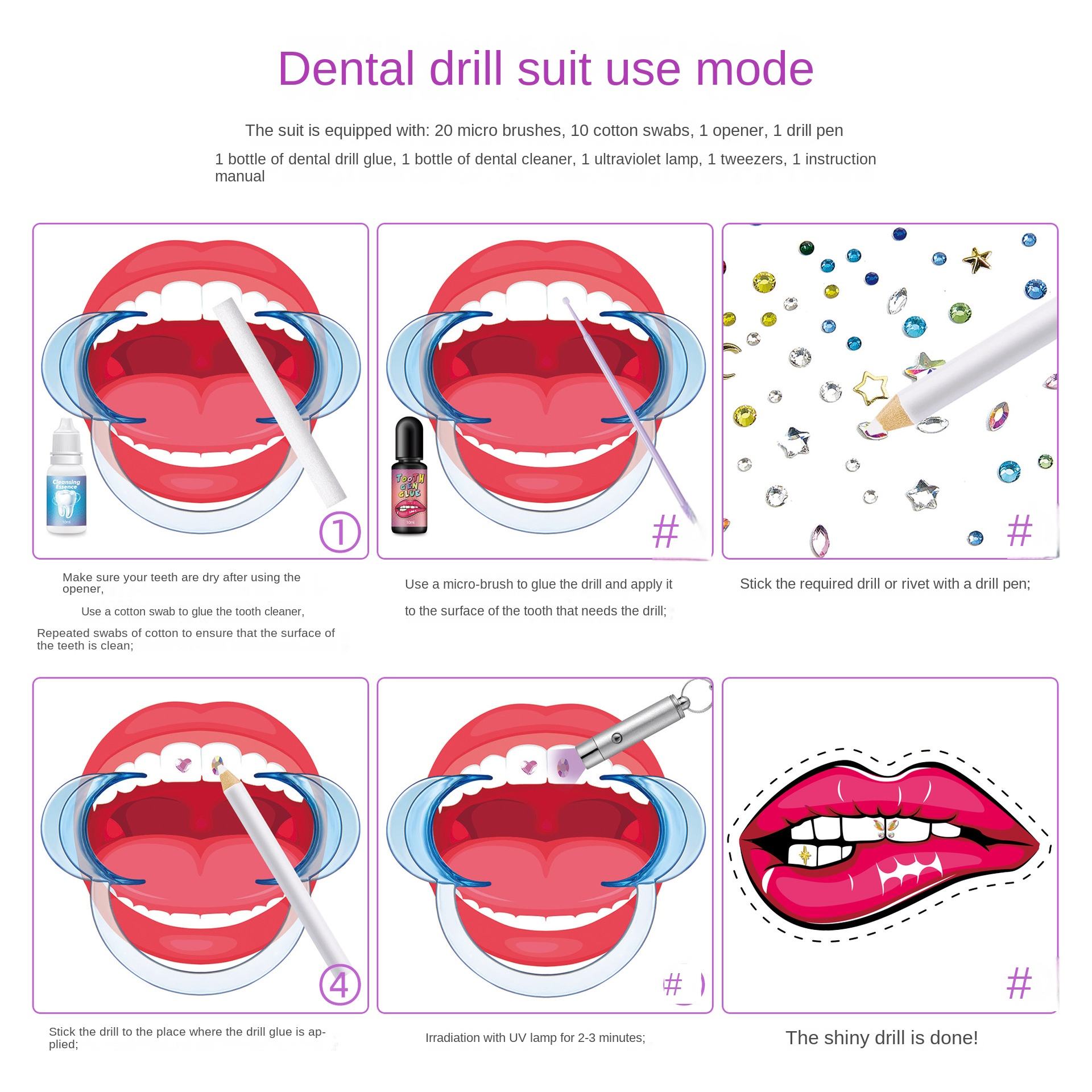 DIY Tooth Gem Kit Jewelry Gems - Resin Jewelry Kit 评论和价格