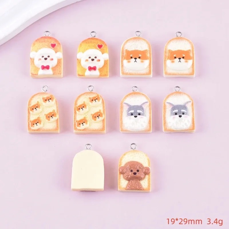 10Pcs Cute Toast Dog Resin Pen - Resin Crafts Diy 评论和价格