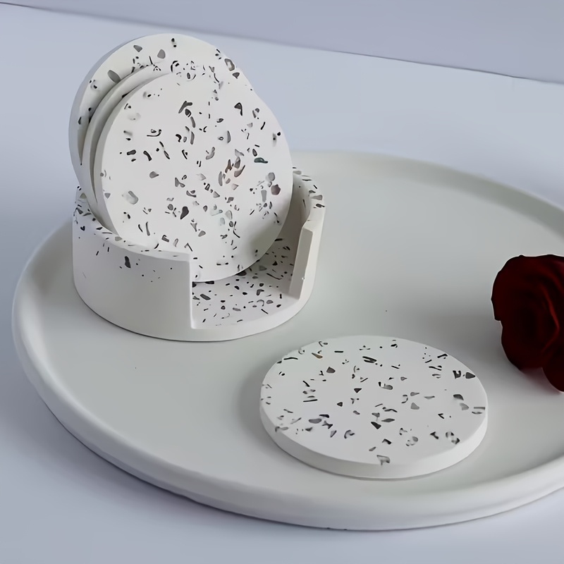 5pcs Round Coaster Silicone Mo - Serving Tray Mold 评论和价格
