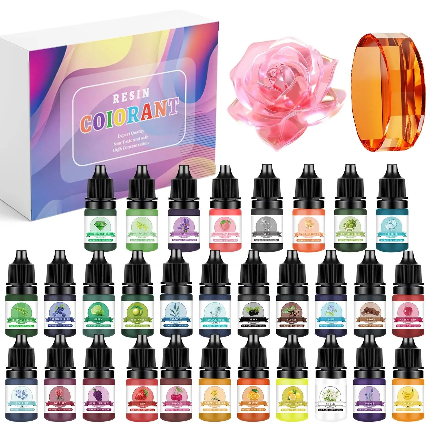 30Colors 5ml Epoxy Resin Pigme - Epoxy Uv Resin Kit 评论和价格