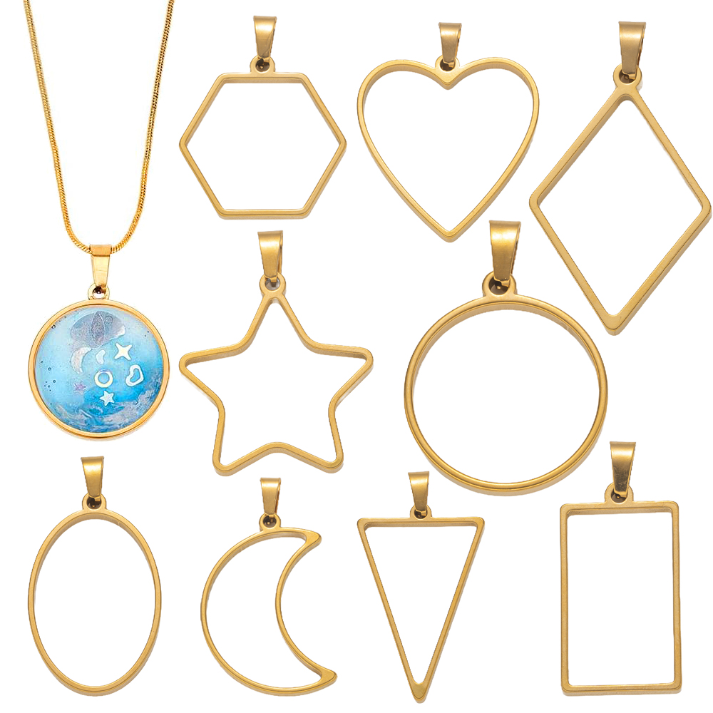 5pcs Stainless Steel Open Back - Resin Craft Projects 评论和价格