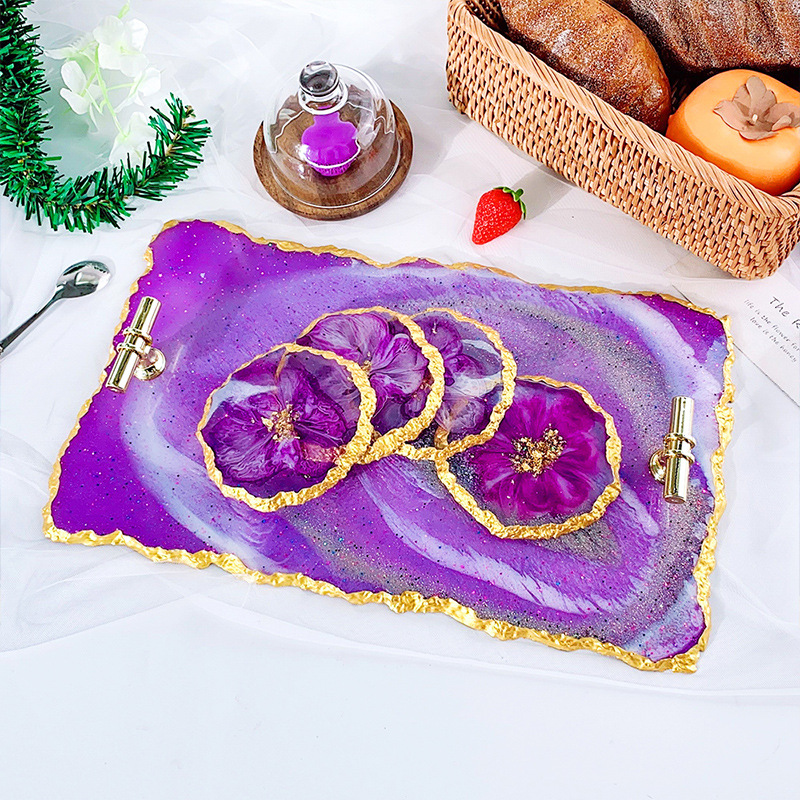 DM413 Drusy Coaster Resin Mold - Geode Mold Silicone 评论和价格
