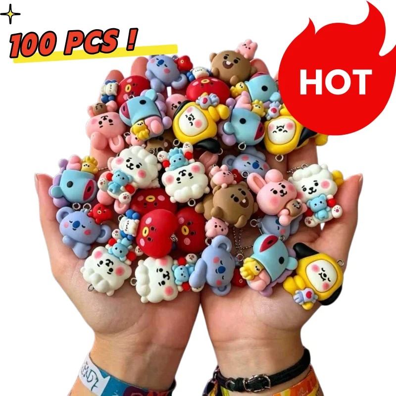 7pcs BT21 Resin Cartoon Charm  - Resin Crafts Diy 评论和价格