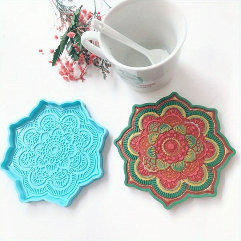 Mandala Coaster Silicone Mold  - Resin Craft Ideas 评论和价格