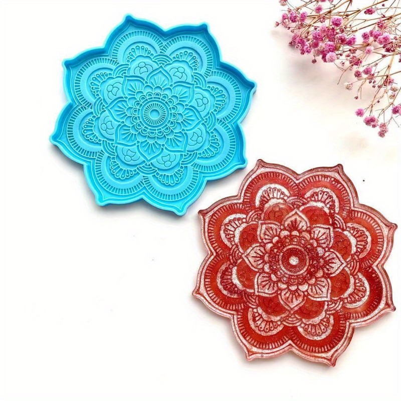 Mandala Coaster Silicone Mold  - Resin Craft Ideas 评论和价格