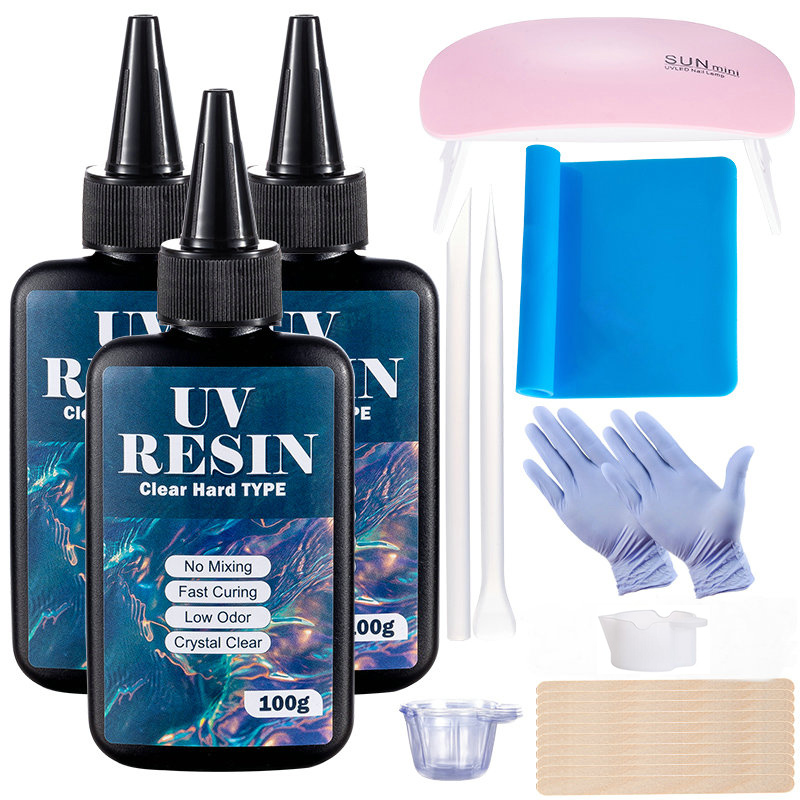 100g/250g Clear UV Resin Hard  - Epoxy Uv Resin Kit 评论和价格